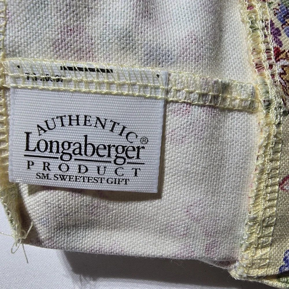 Longaberger Small Sweetest Gift Basket Fabric Liner Floral Bouquet‎ #20397118